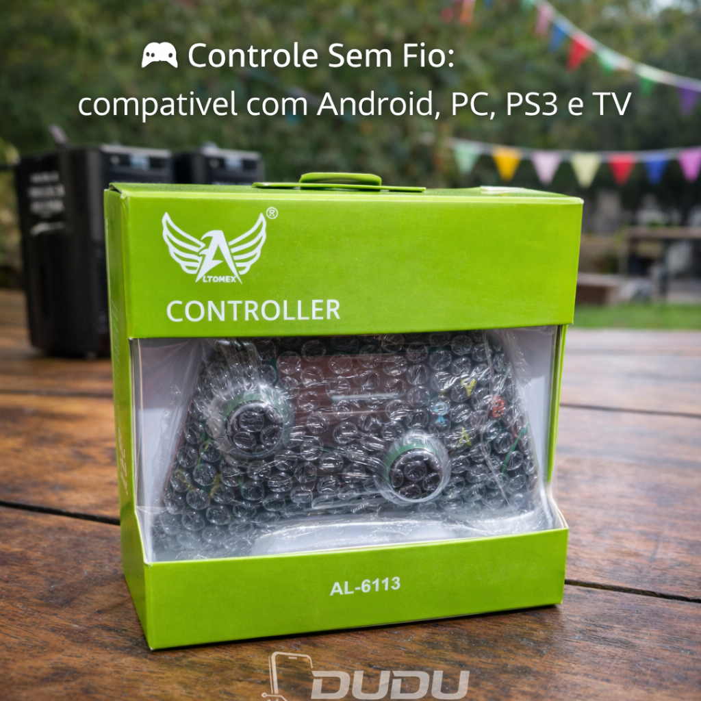🎮 Controle Bluetooth Wireless AL-6113 – Gamepad Multiplataforma